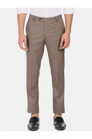 Arrow Western Bottoms  Buy Arrow Men Light Olive Mid Rise Solid Casual  Trousers Online  Nykaa Fashion