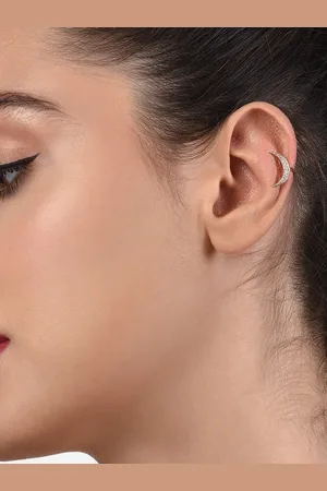 Ami Rose Gold-Plated Contemporary Ear Cuff Earrings