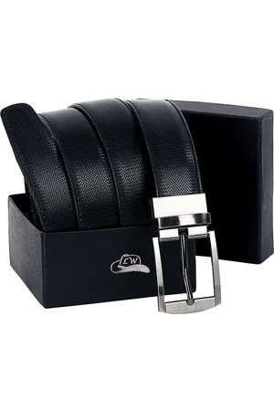Leather World Men Textured Leather Formal Belt