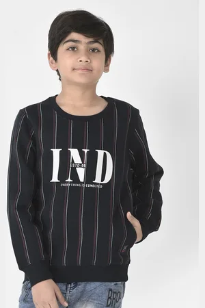 Crimsoune Club Boys Typography Printed Sweatshirt