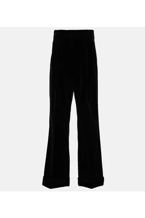 Gucci Loved embroidered wideleg trousers 1760  liked on Polyvore  featuring pants  High waisted wide leg pants White wide leg pants White wide  leg trousers