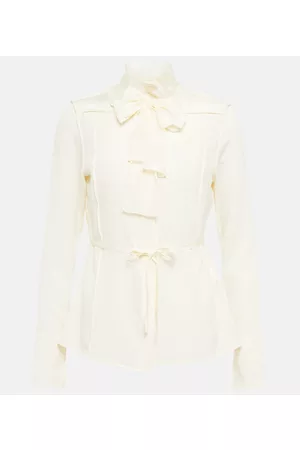 Victoria Beckham Tie-neck silk crÃªpe de chine blouse