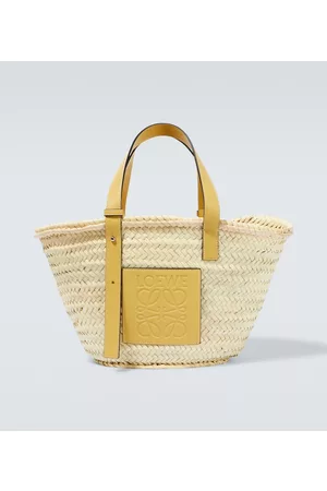 Loewe x Howl's Moving Castle Medium Leather-trimmed Basket Tote