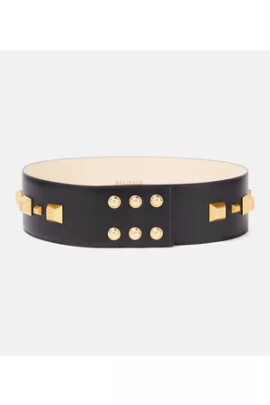 Balmain Women Belts - Embellished leather belt