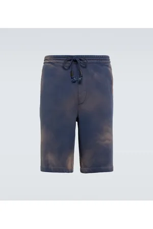 Loewe Men's Straight-Leg Printed Silk-faille Shorts