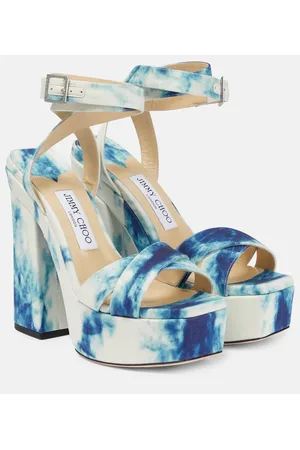 Bridal Aura Caged Satin Sandals in White - Jimmy Choo