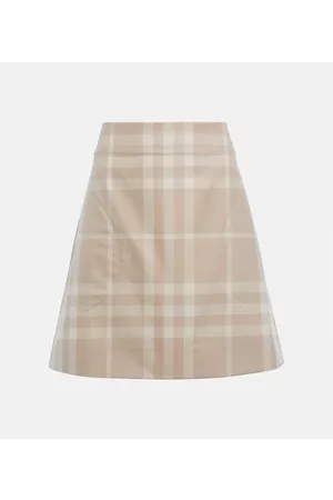 Burberry Women Cargo Skirts - Teodora checked cotton miniskirt