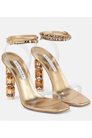 Cape Robbin Macaroon Clear Block Heel Sandals