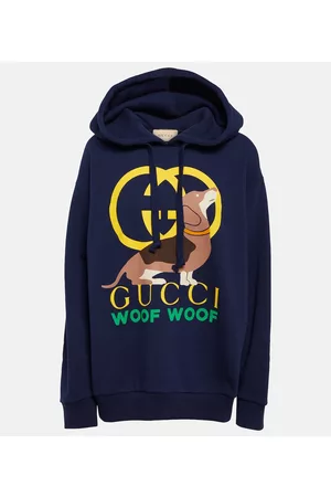 Oversized cotton jersey hoodie - Gucci - Women