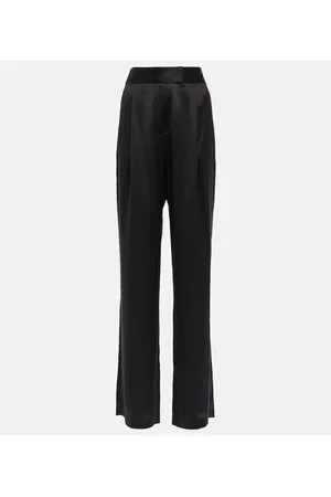 Buy THE SEI Wide-leg Silk Trousers - Chocolate At 75% Off