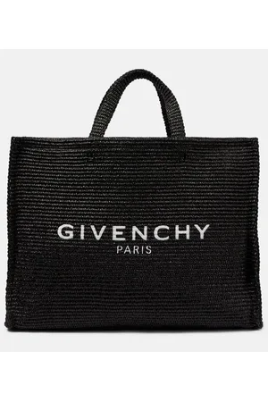 Givenchy Flower Pattern Tote Bag Black in Leather - US