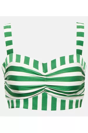 Dolce & Gabbana Women Crop Tops - Portofino striped silk-blend crop top