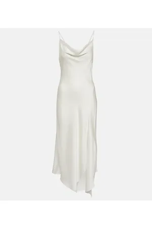 Valentina lace-trimmed sequined slip dress in beige - Simkhai