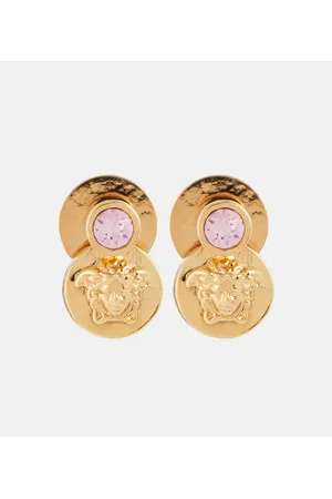 Versace Gold V Stud Earrings Versace