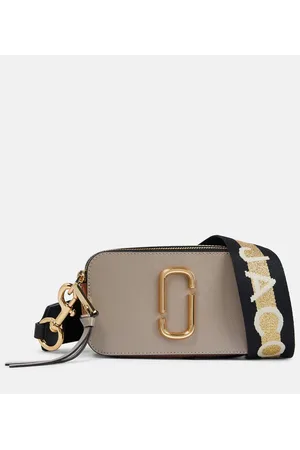 Marc Jacobs Snapshot Zebra Strap Color Block Leather Camera Bag In Dove  Multi/gold