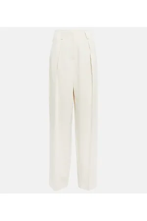 Brunello Cucinelli women's khaki cotton trousers – Loop Generation