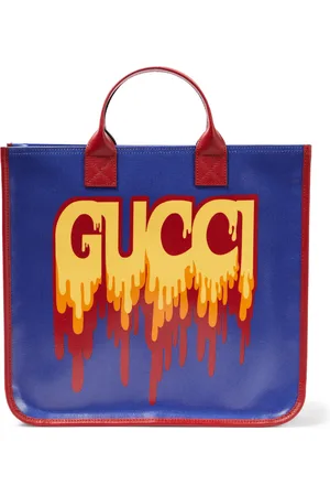 Gucci Off WhiteBlue Signature Print Canvas Large Shopper Tote Gucci  TLC