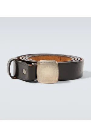 RRL New Burling 4cm Distressed Leather Belt - Men - Black Belts