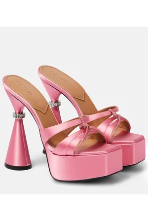Sandals Party Wear Pink Wedge Heels Ladies Sandal Size 7