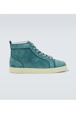 Christian Louboutin Louis Orlato Suede, Leather And Denim High-top