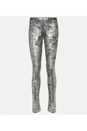 MICHAEL Michael Kors Stud Foil Velvet Leggings (Black/Silver) Women's  Casual Pants - ShopStyle