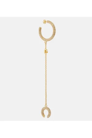 Ear Cuff with Crystal Chain in Gold | Jewellery by Astrid & Miyu