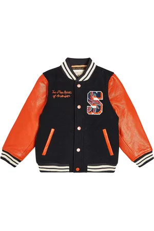 Supreme Uptown Studded Leather Varsity Jacket  Leather varsity jackets,  Varsity jacket, Varsity