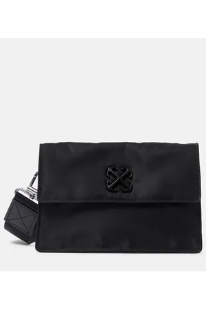 Off-White Block Pouch Quote Clutch Bag - Black