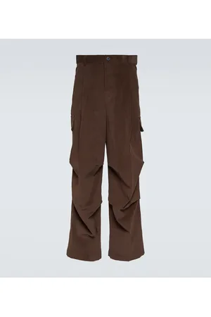 Buy Brown Coffee Corduroy Stretch Cargo Pants Online in India