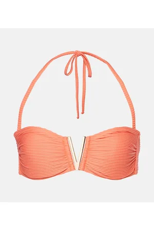 Womens Heidi Klein orange Coral Gardens Bikini Top