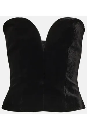 Black Lorelai velvet corset top, Staud