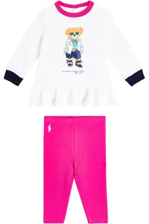 Ralph Lauren - Baby Girls Pink Polo Bear Leggings Set