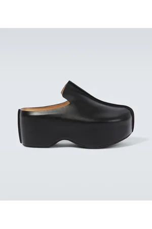 Leather clog online slippers