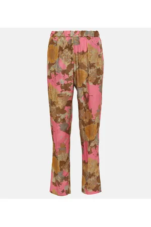 Tropical Leaf Print Pants Woman Palm Leaves Streetwear Joggers Spring  Modern Print Trousers Big Size 2XL