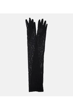 Nylon Long Sleeve Lace Gloves, Skin Color Women Lace Gloves