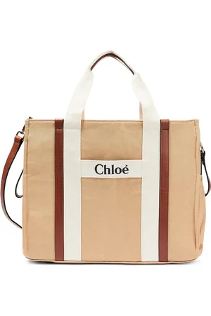chloa c kids leather trimmed canvas changing bag