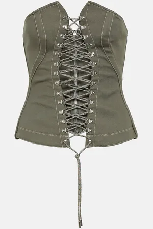 Extro & Vert structured bandeau corset top in stone