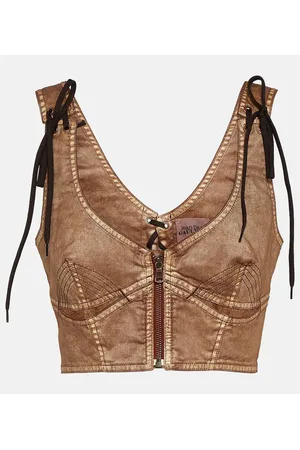Conical corset cropped top by Jean Paul Gaultier