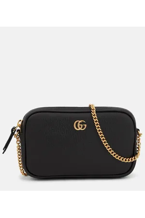 Gucci Zumi Top Handle Grainy Leather Small Black in Grained Calfskin Leather  with Gold/Silver-tone - US