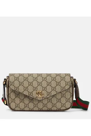 Gucci Gold And White Printed Calfskin Small Sylvie Shoulder Bag Gold  Hardware Available For Immediate Sale At Sotheby's