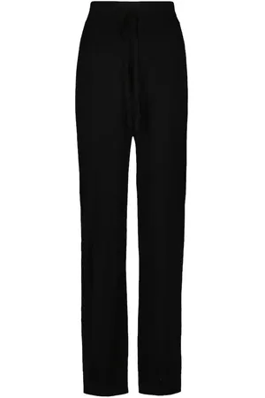 LES TIEN Jill Cotton Wide-leg Sweatpants S - Black