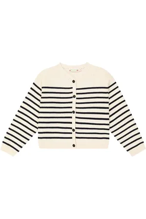 Demy striped wool and cotton cardigan