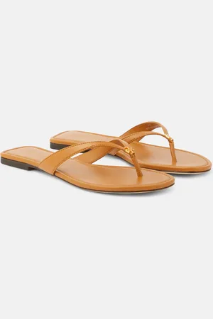 Tory burch discount leather flip flops