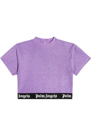 logo-underband cropped top in white - Palm Angels® Official