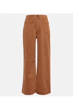 Dark Brown High Rise Wide Leg Jeans