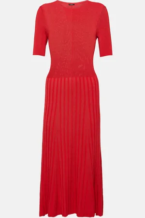 Aeron Viviere ribbed-knit maxi dress - Red
