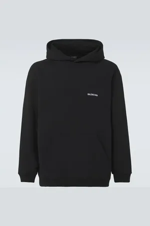 Balenciaga Logo cotton fleece hoodie