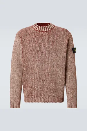 Stone Island Compass printed cotton chenille sweater