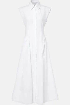 Sportmax Fabiana gathered cotton shirt dress