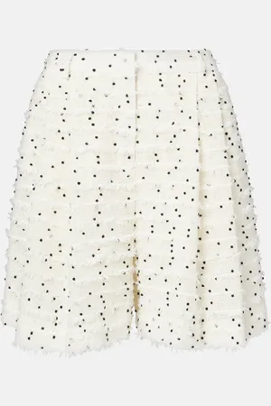 Nina Ricci High-rise wool-blend tweed shorts